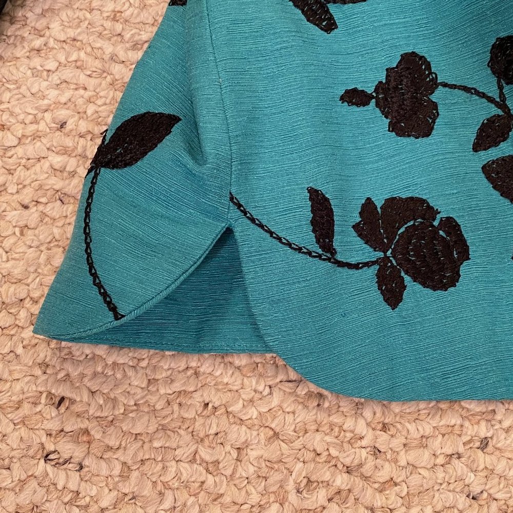 Teal Ladies Blazer -- 100% Silk - Picture 14 of 16